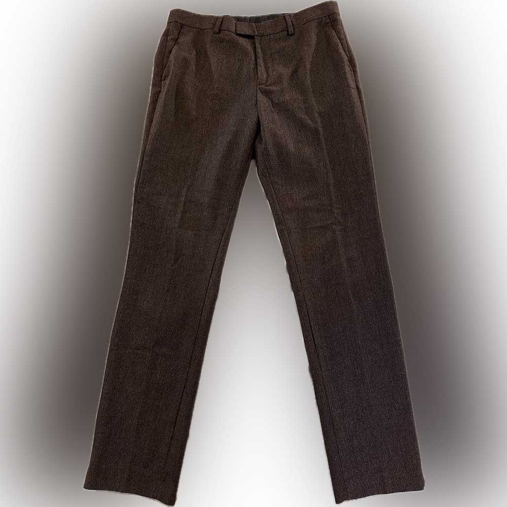 Men’s brown colored dress pants size 33 super slim fit